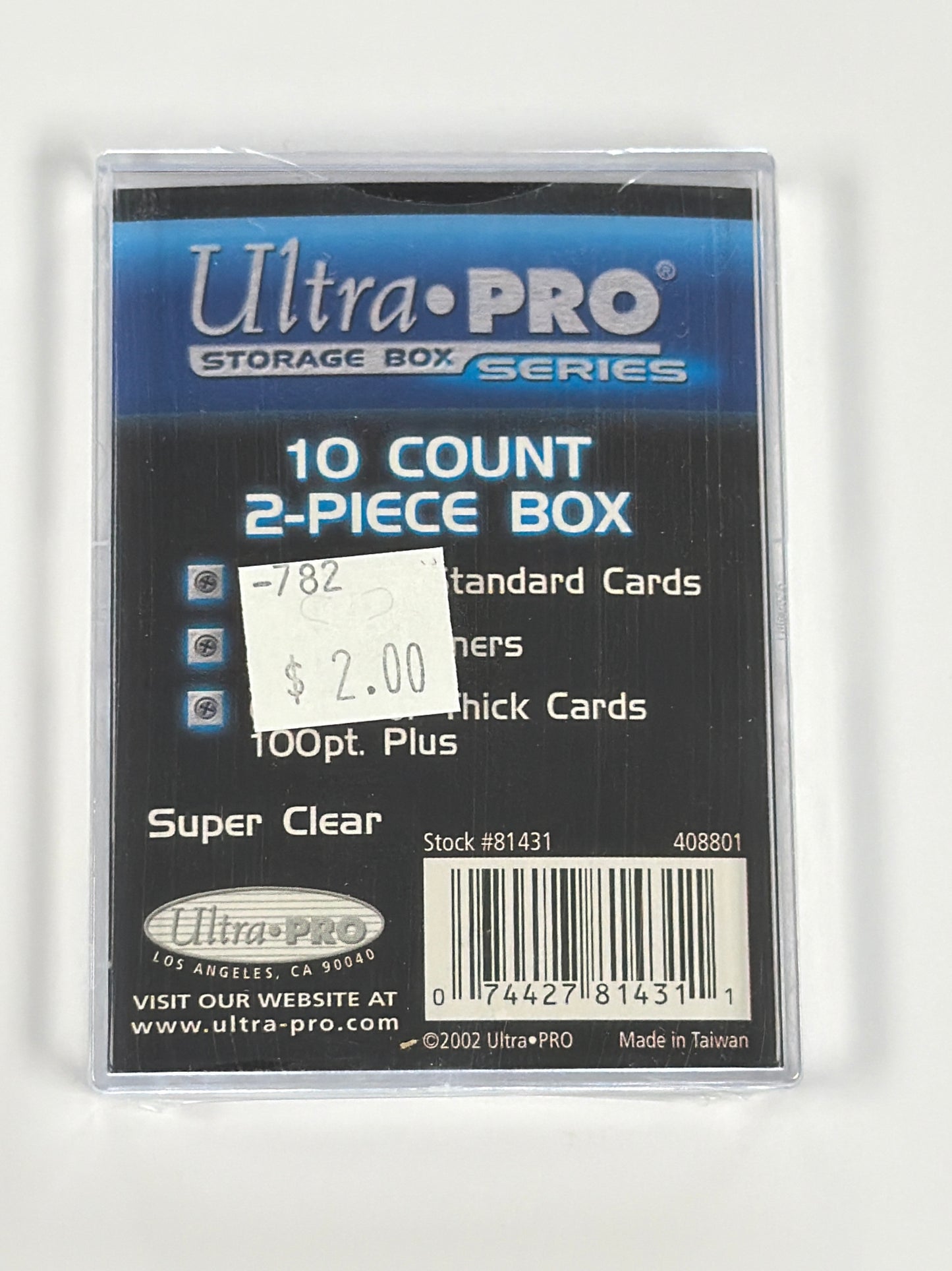 Ultra Pro Storage Box 10 Count 2 Piece Box