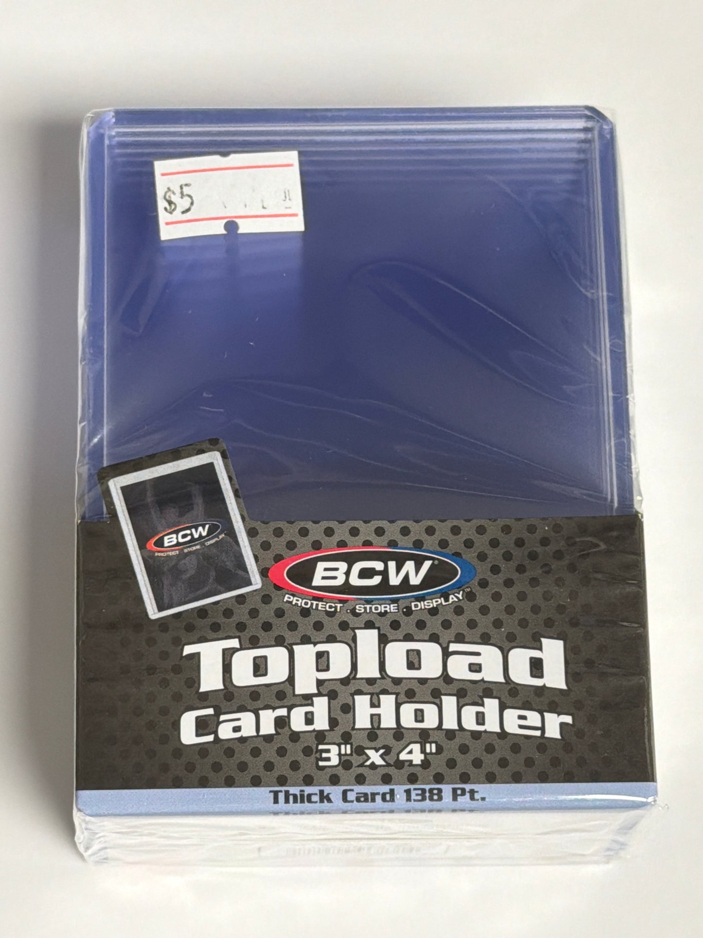 BCW Topload Card Holder 3”x4” - 10 Count - Thick Card 138 Pt.