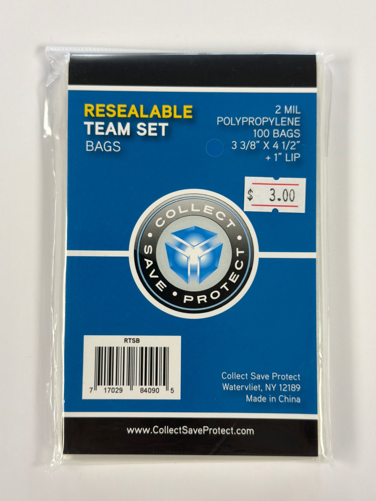 Collect Save Protect - Resealable Team Set Bags - 100 Bags