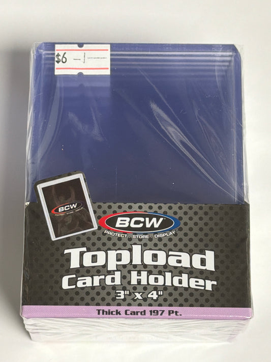 BCW Topload Card Holder 3”x4” - 10 Count - Thick Card 197 Pt.