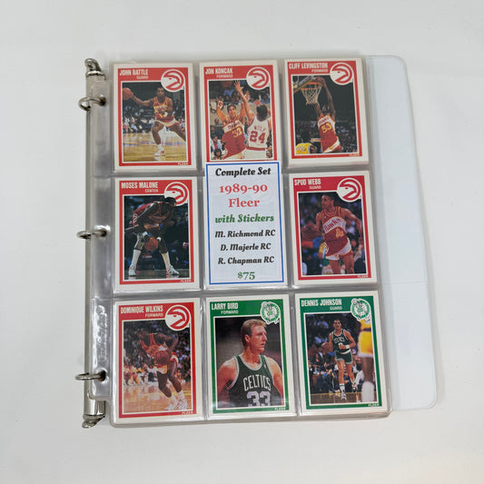 1989-90 Fleer Basketball Complete Set with Stickers