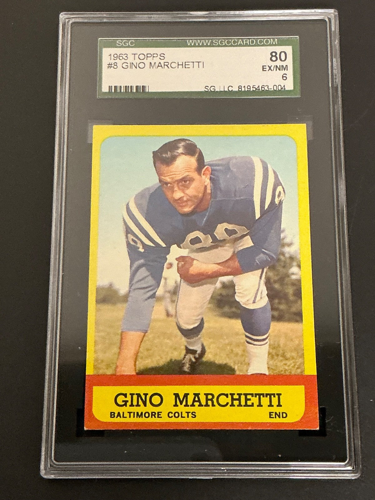 1963 Topps #8 Gino Marchetti SGC 6 EX/NM 004