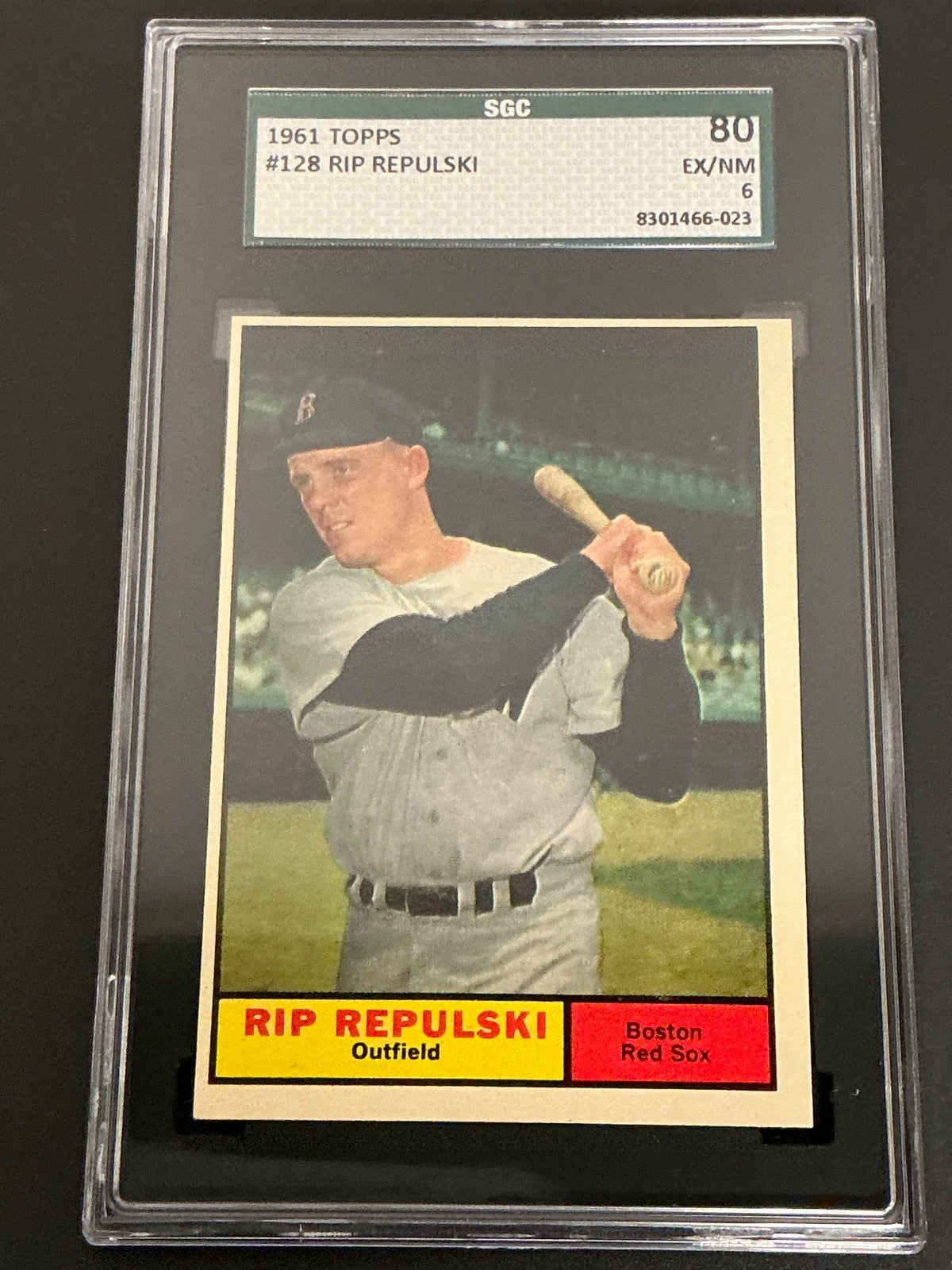 1961 Topps #128 Rip Repulski Red Sox SGC 6 EX/NM 023