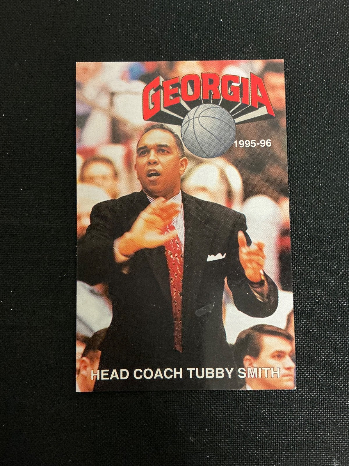 1995-1996 Georgia Bulldogs Men's Basketball Pocket Schedule 