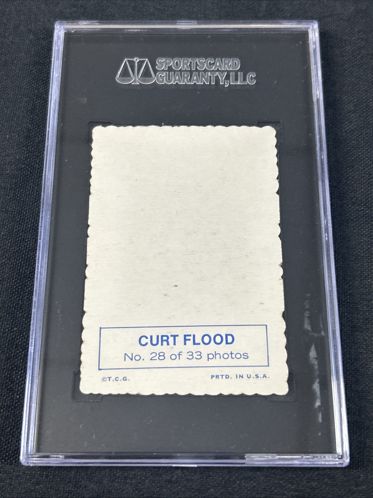 1969 Topps Deckle Edge #28 Curt Flood St Louis Cardinals SGC 6 EX/NM 007 