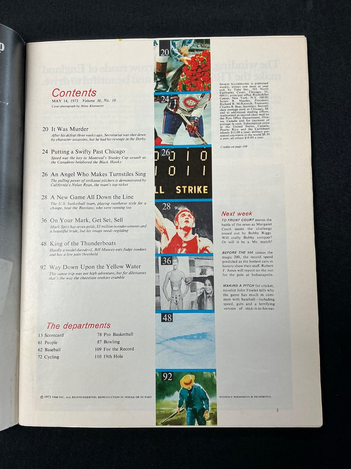 Mark Spitz Signed Auto 1973 Sports Illustrated Magazine JSA COA 650