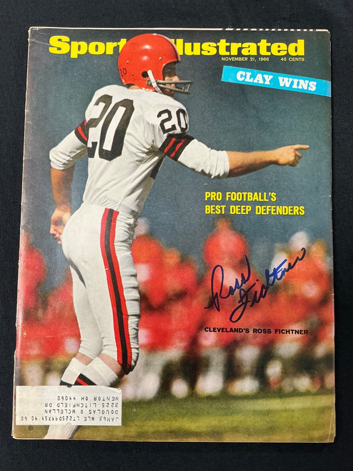 Ross Fichtner Cleveland Browns Signed Auto 1966 Sports Illustrated JSA COA 638
