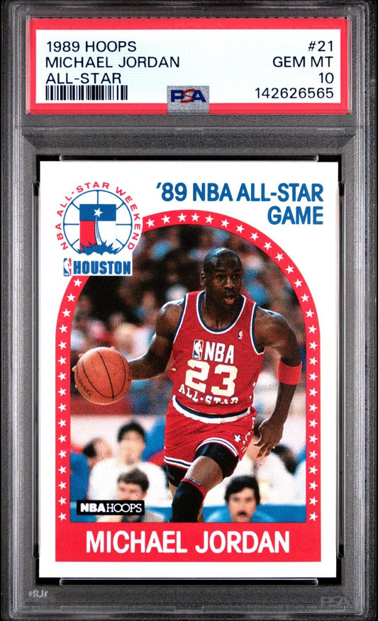 1989 Hoops #21 Michael Jordan All Star Chicago Bulls PSA 10 GEM MT 565