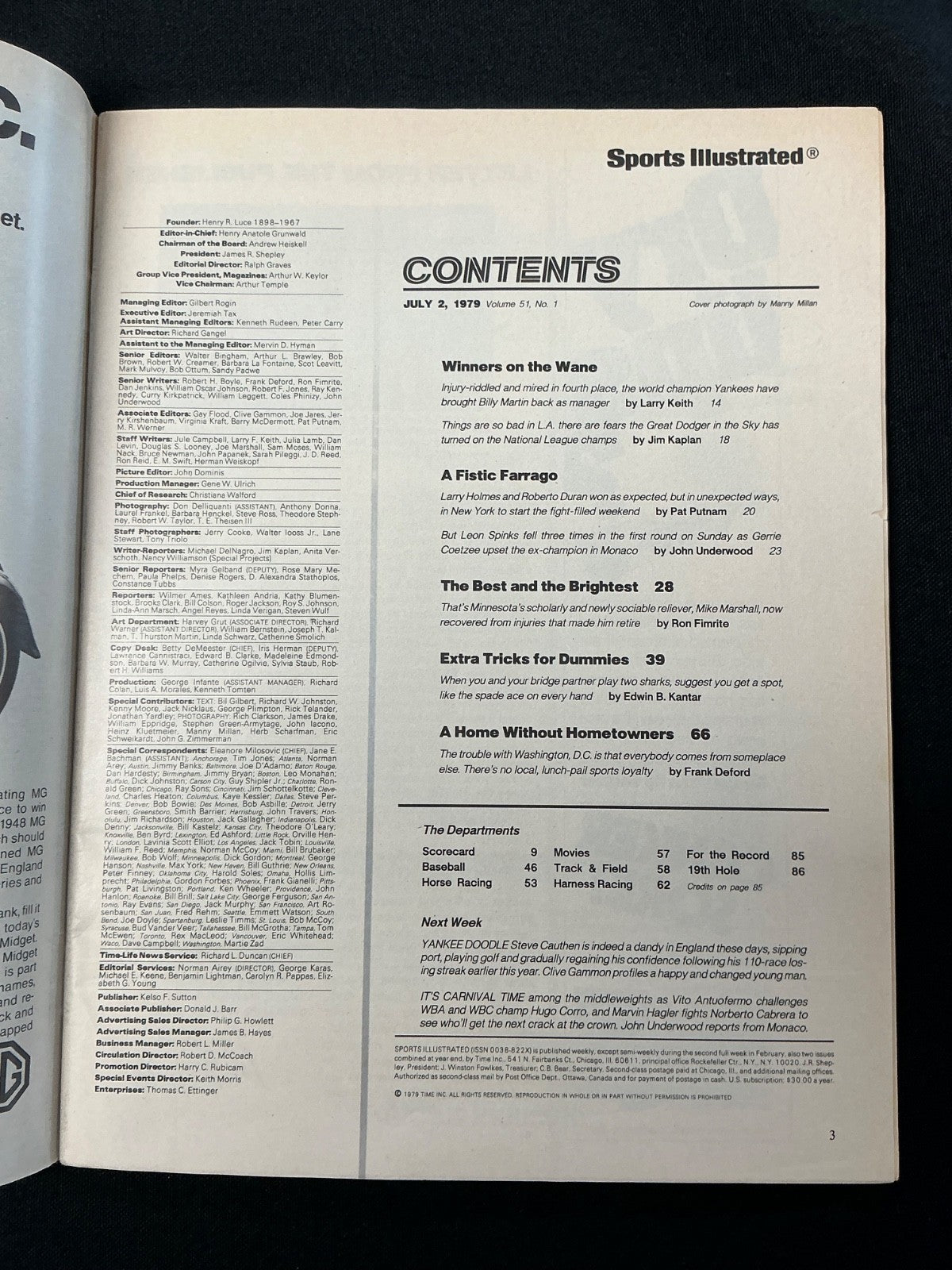 Carlos Palomino Signed Auto 1979 Sports Illustrated Magazine JSA COA 639
