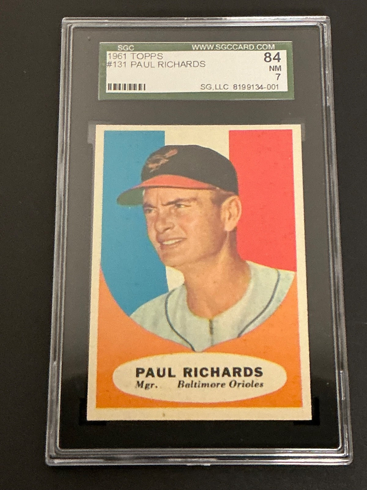 1961 Topps #131 Paul Richard Orioles SGC 7 NM 001 