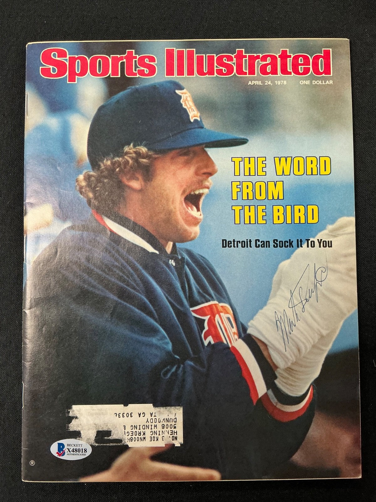 Mark Fidrych Tigers Signed Auto 1978 Sports Illustrated Magazine BAS COA 018