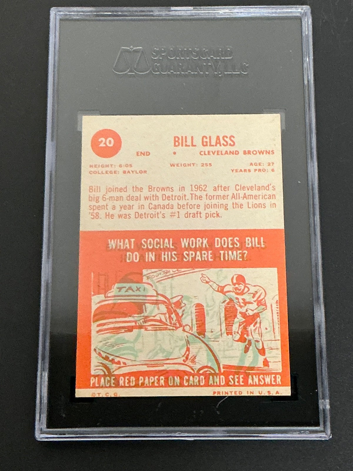 1963 Topps #20 Bill Glass Browns  SP SGC 5.5 EX+ 011