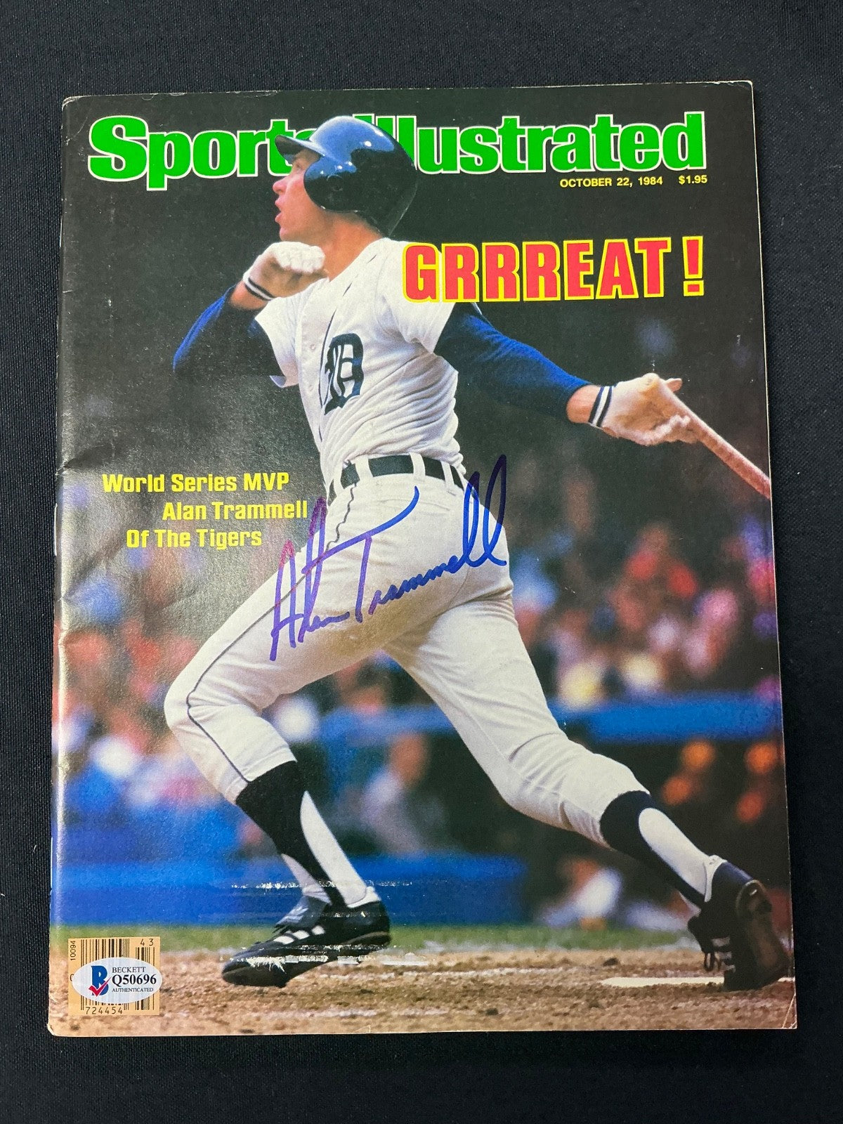 Alan Trammell Tigers Signed Auto 1984 Sports Illustrated Magazine BAS COA 696
