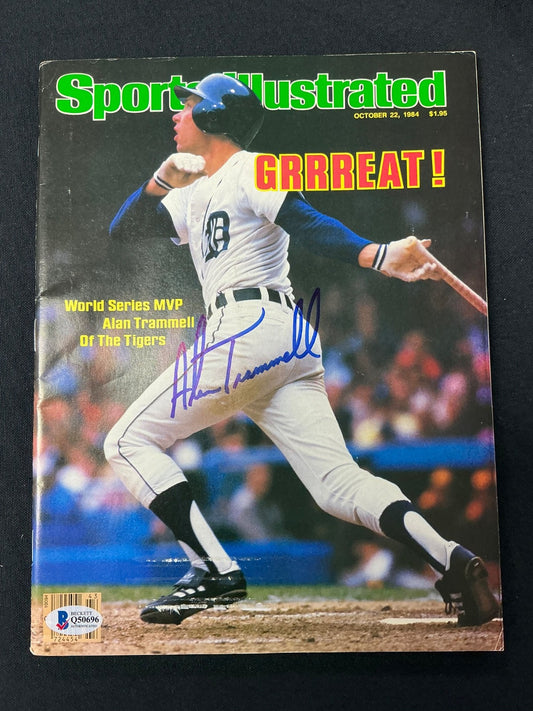 Alan Trammell Tigers Signed Auto 1984 Sports Illustrated Magazine BAS COA 696