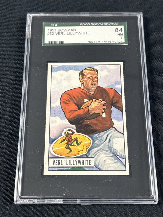 1951 Bowman #33 Verl Lilly White SGC 7 NM 027