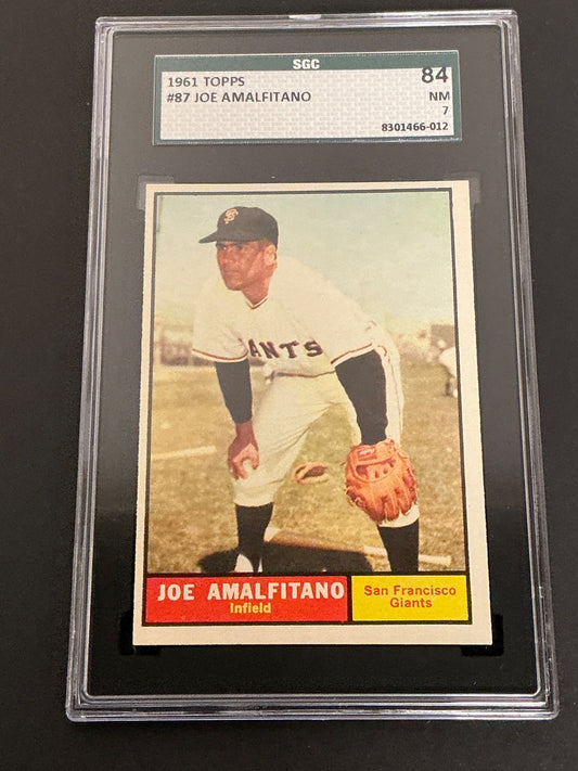 1961 Topps #87 Joe Amalfitano Giants SGC 7 NM 012