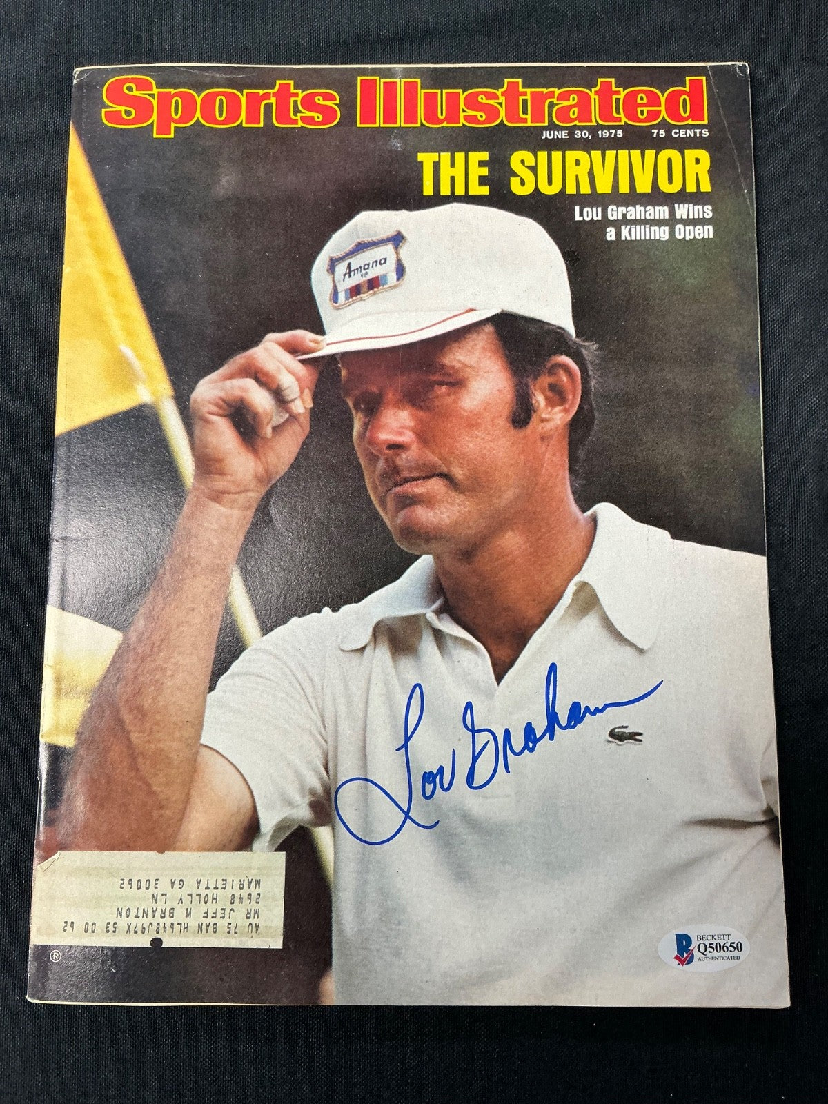 Lou Graham Signed Auto 1975 Sports Illustrated Magazine BAS COA 650