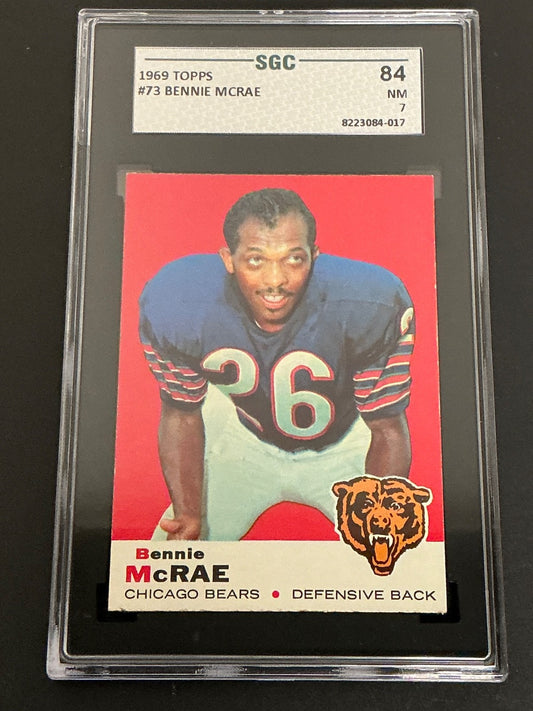 1969 Topps #73 Bennie McRae Bears SGC 7 NM 017