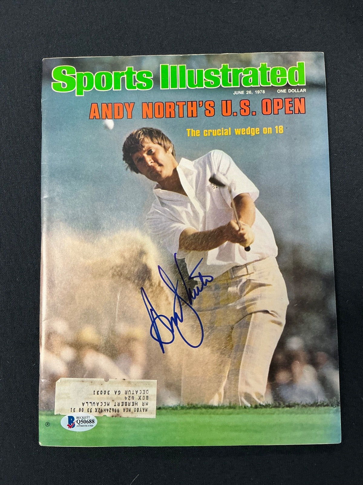 Andy North Signed Auto 1978 Sports Illustrated Magazine BAS COA 688