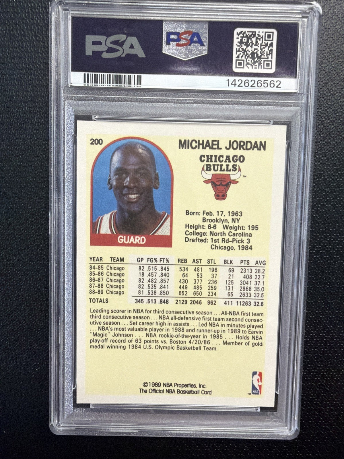 1989 Hoops #200 Michael Jordan Bulls Psa 10 Gem Mint 562