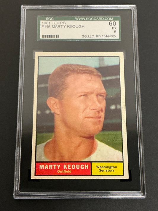 1961 Topps #146 Marty Keough Senators SGC 5 EX 005