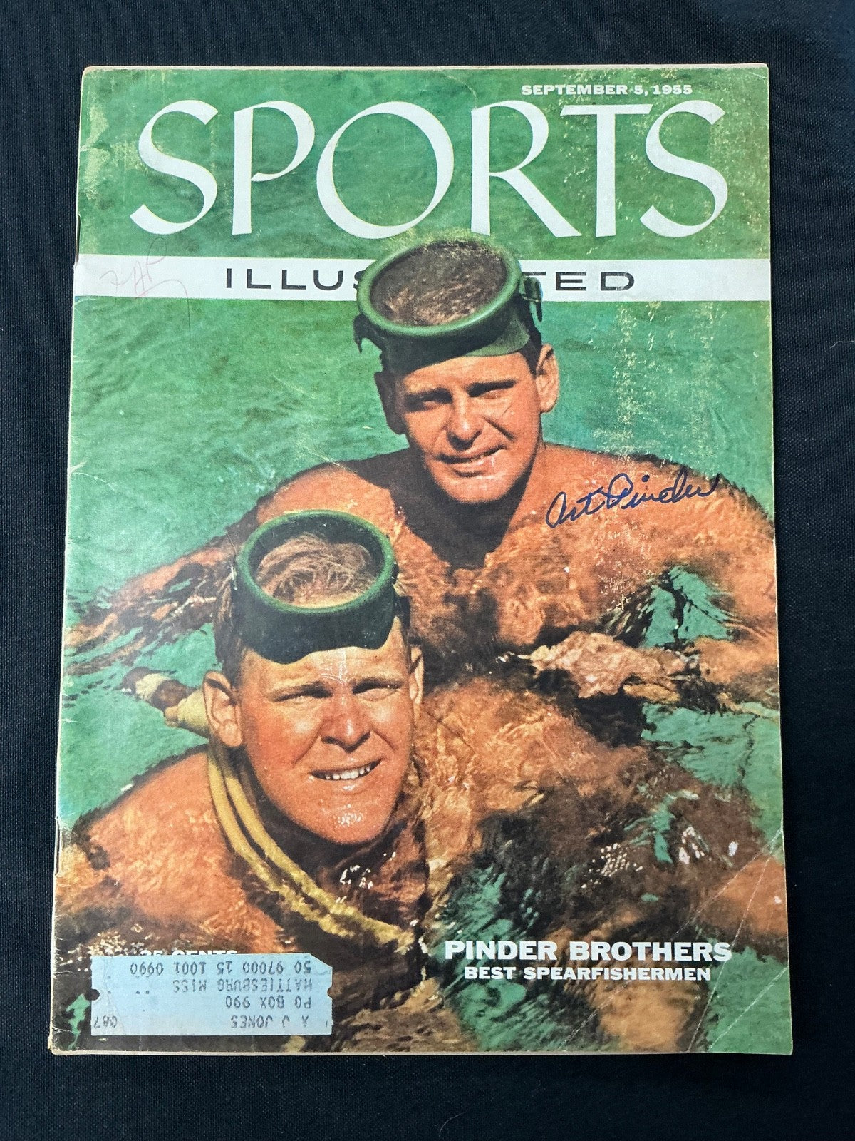 Art Pinder Signed Auto 1955 Sports Illustrated Magazine JSA COA 657