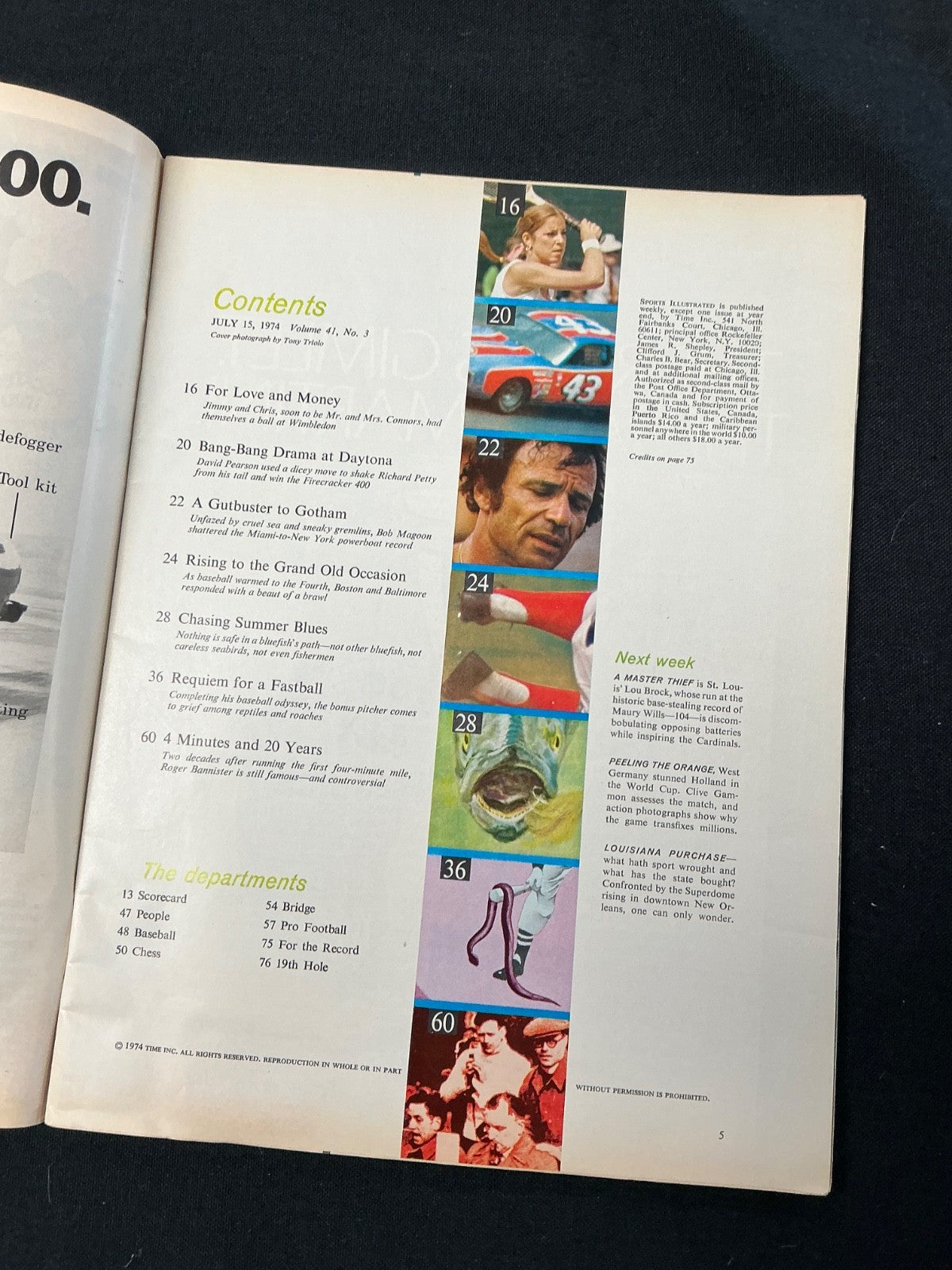 Chris Evert Signed Auto 1974 Sports Illustrated Magazine BAS COA 649