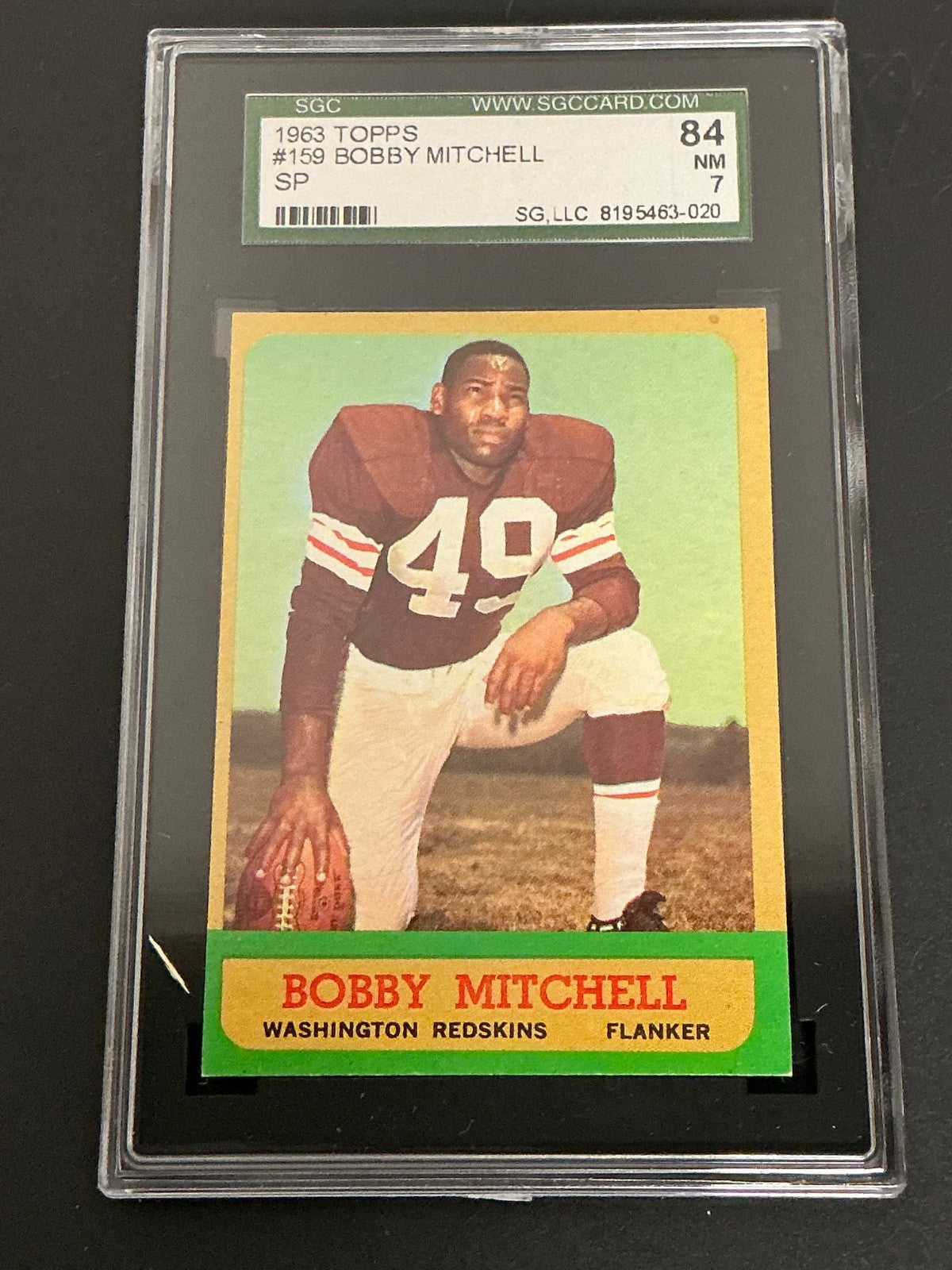 1963 Topps #159 Bobby Mitchell SP Redskins SGC 7 NM 020