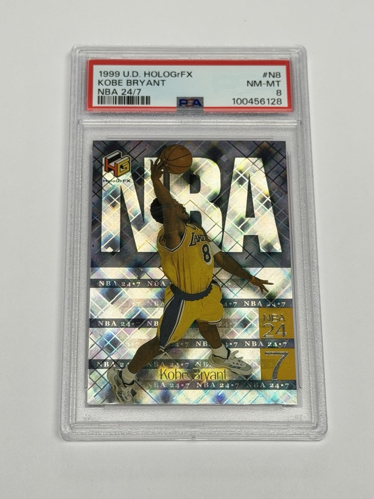 1999 Upper Deck HoloGrFX Kobe Bryant Lakers #N8 PSA 8 NM-MT 128