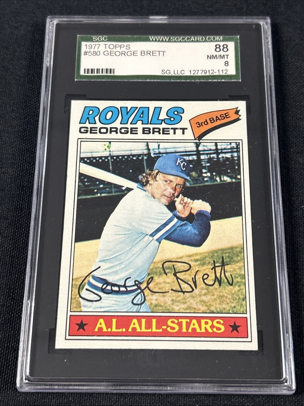 1977 Topps #580 George Brett Kansas City Royals SGC 8 NM/MT 112