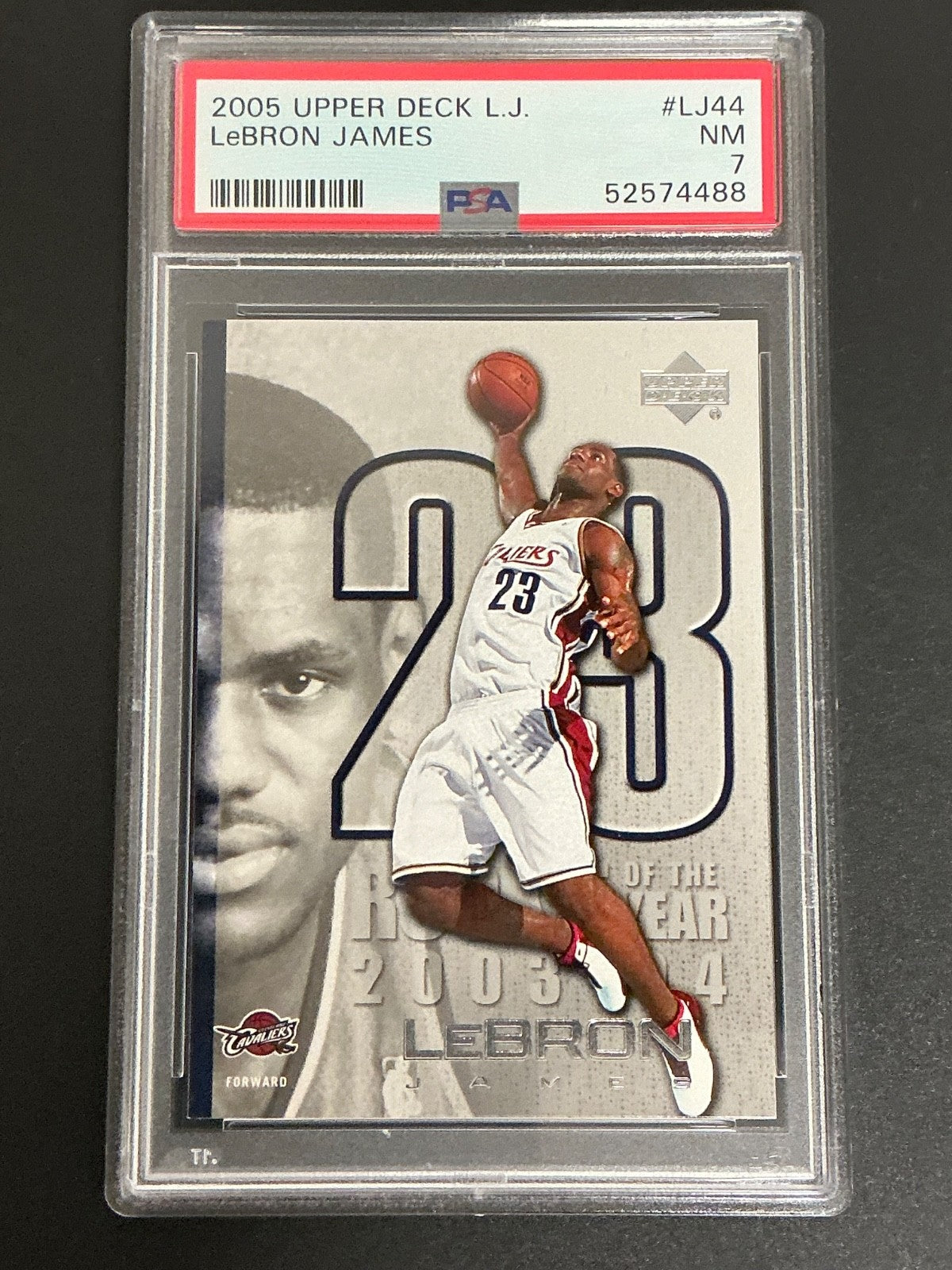 2005 Upper Deck L.J #LJ44 LeBron James PSA 7 NM 488 