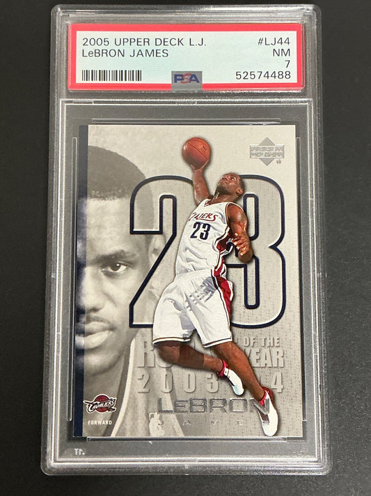 2005 Upper Deck L.J #LJ44 LeBron James PSA 7 NM 488 