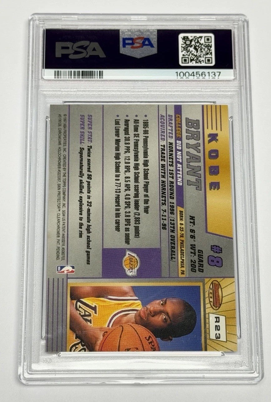 1996 Bowman's Best Rookies Kobe Bryant Lakers #R23 PSA 8 NM-MT 137