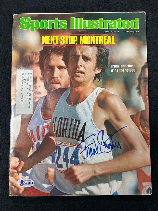 Frank Shorter Signed Auto 1976 Sports Illustrated Magazine BAS COA 654