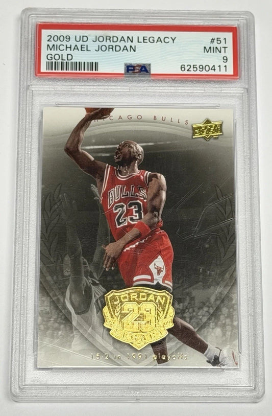 2009-10 Upper Deck Jordan Legacy Gold Michael Jordan Bulls #51 PSA 9 MINT 411