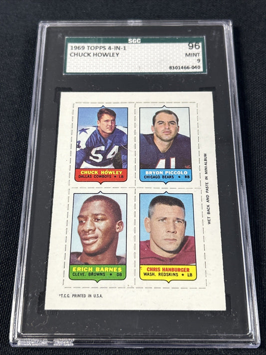 1969 Topps 4-In-1 Chuck Howley SGC 9 MINT 040 