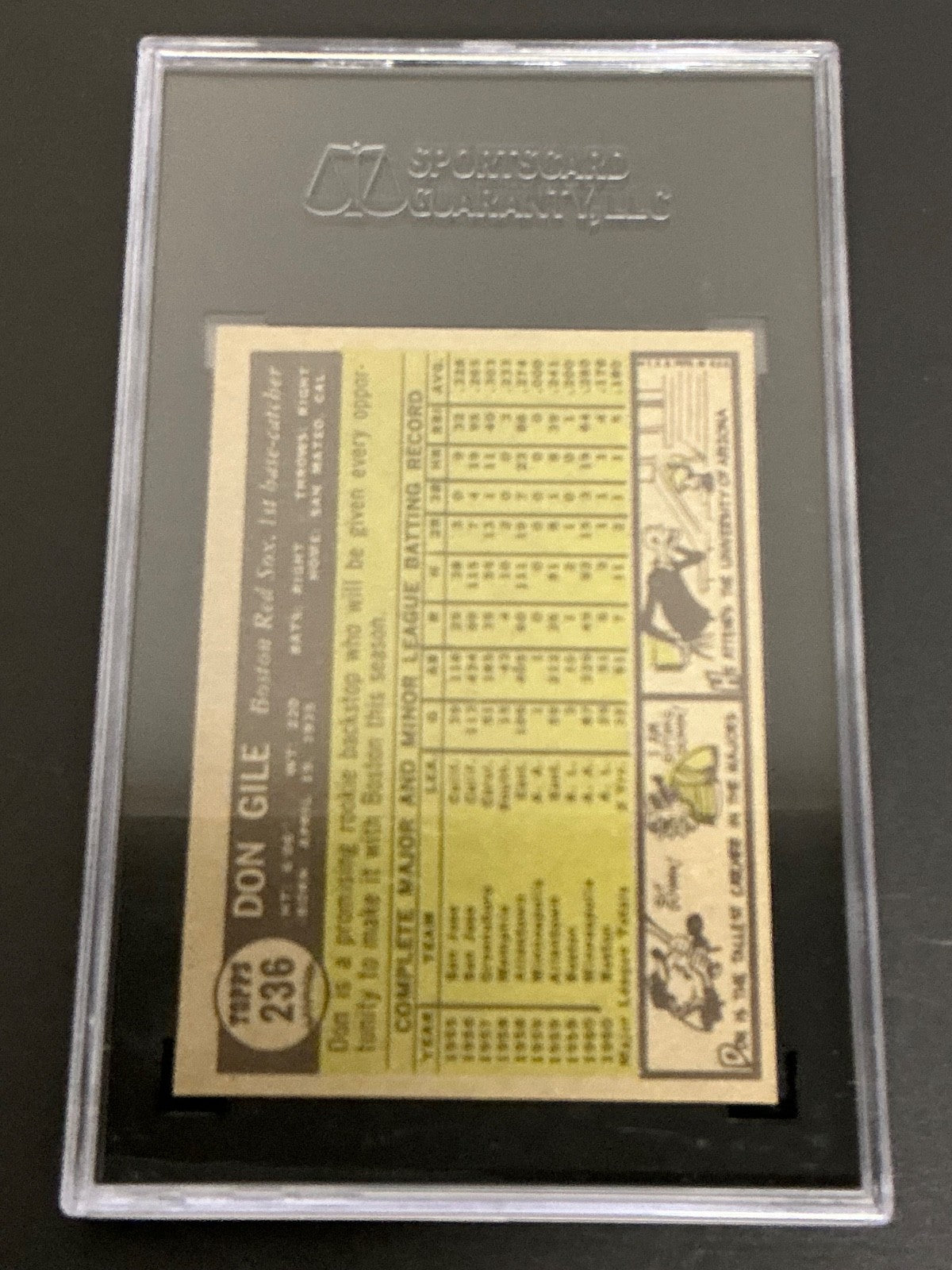 1961 Topps #236 Don Gile Red Sox RC SGC 7 NM 076