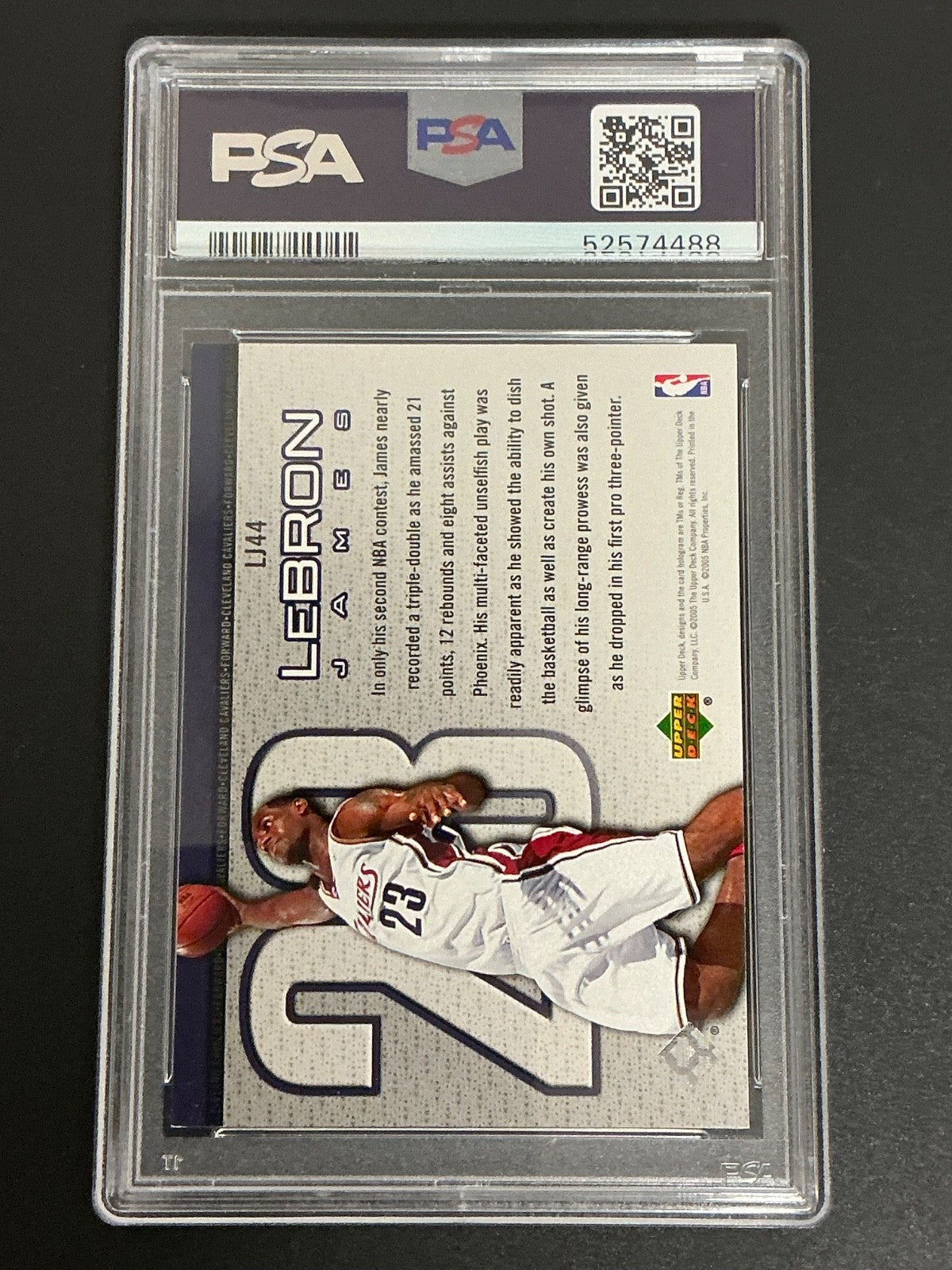 2005 Upper Deck L.J #LJ44 LeBron James PSA 7 NM 488 
