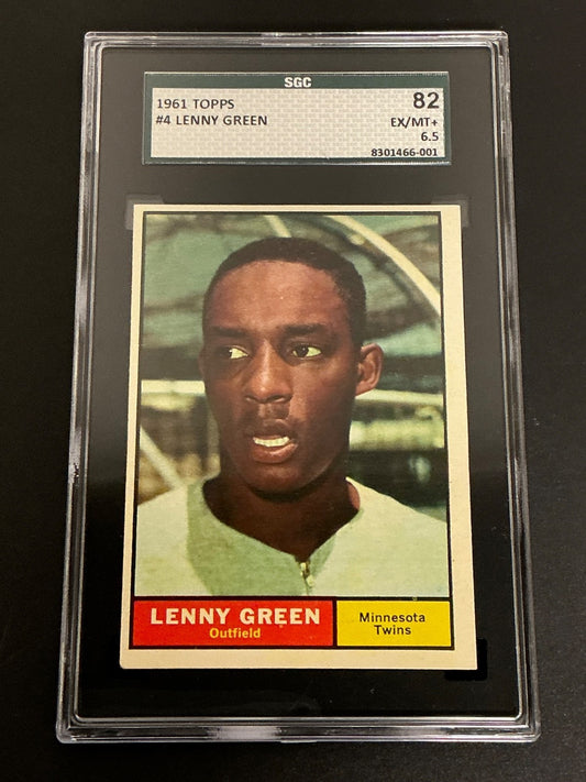 1961 Topps #4 Lenny Green Twins SGC 6.5 EX/MT+  001