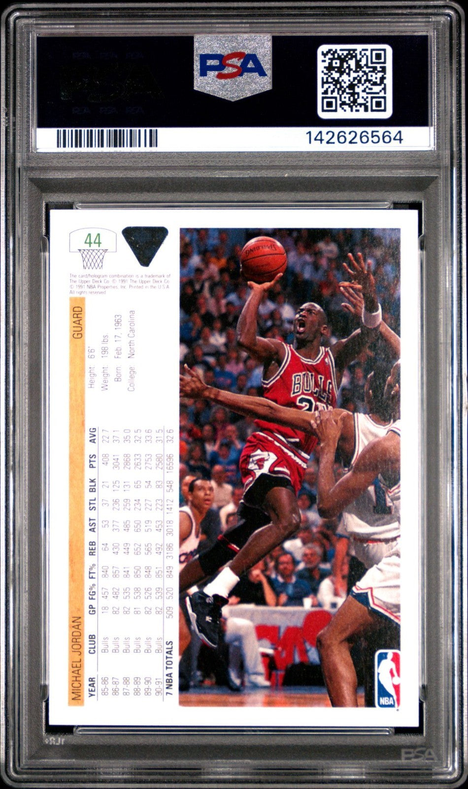 1991 Upper Deck #44 Michael Jordan Chicago Bulls PSA 10 GEM MT 564