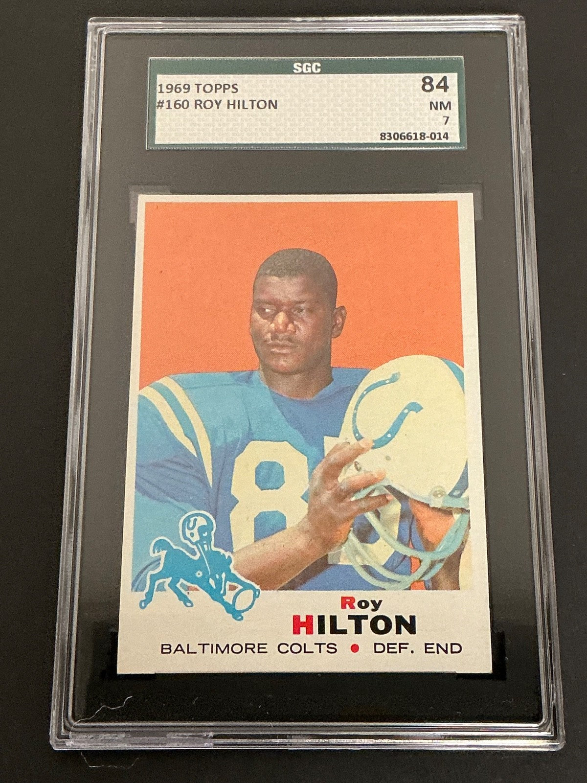 1969 Topps #160 Roy Hilton Colts SGC 7 NM 014