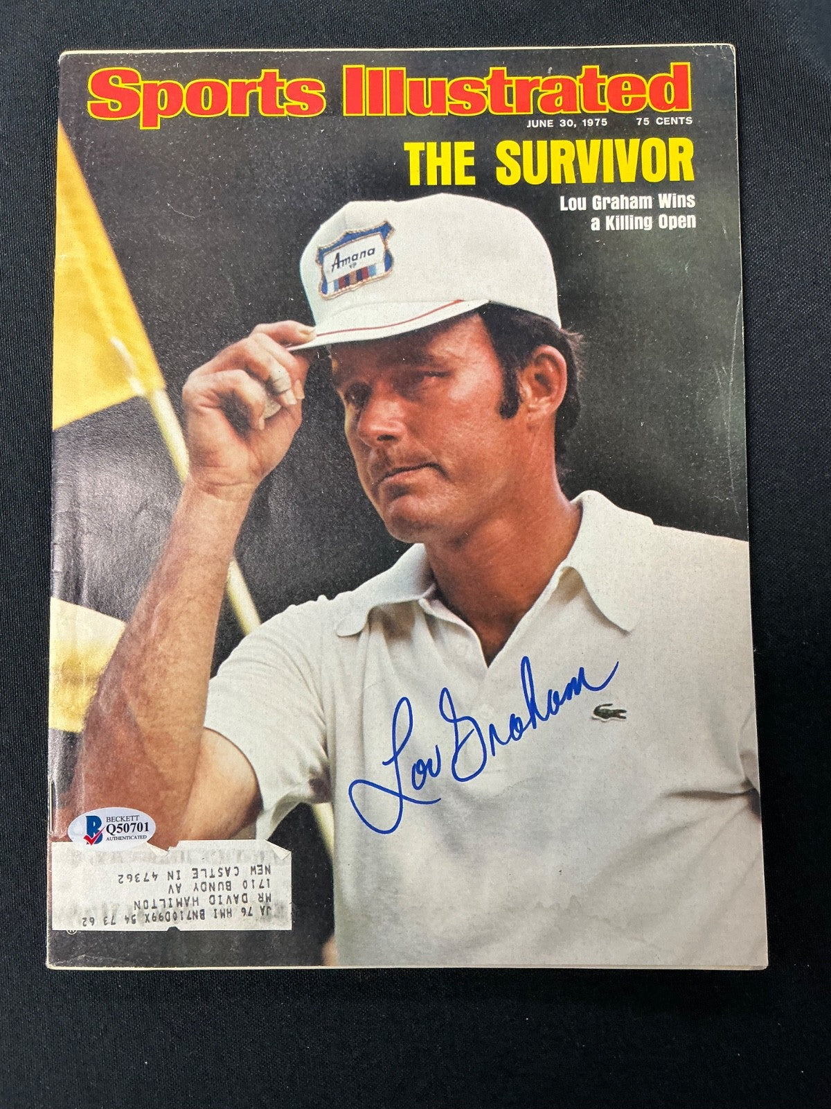 Lou Graham Signed Auto 1975 Sports Illustrated Magazine BAS COA 701