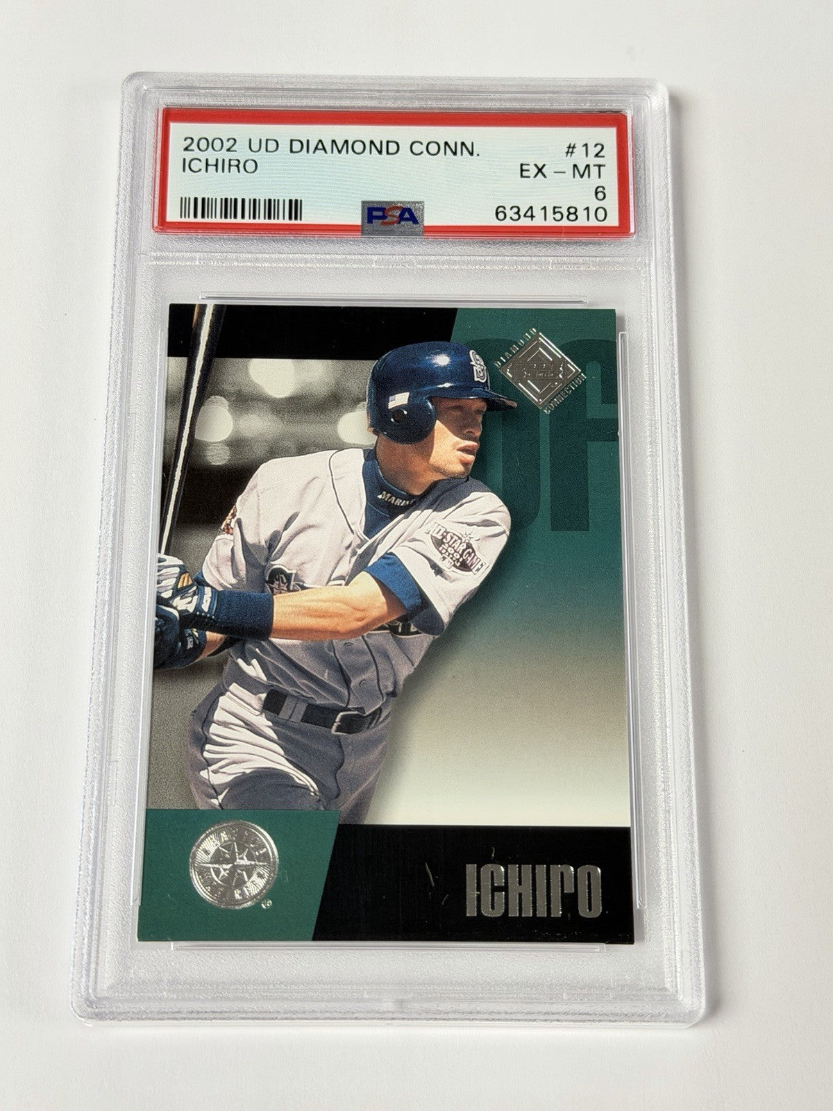 2002 UD DIMOND CONN. #12 ICHIRO PSA 6 EX-MT 810