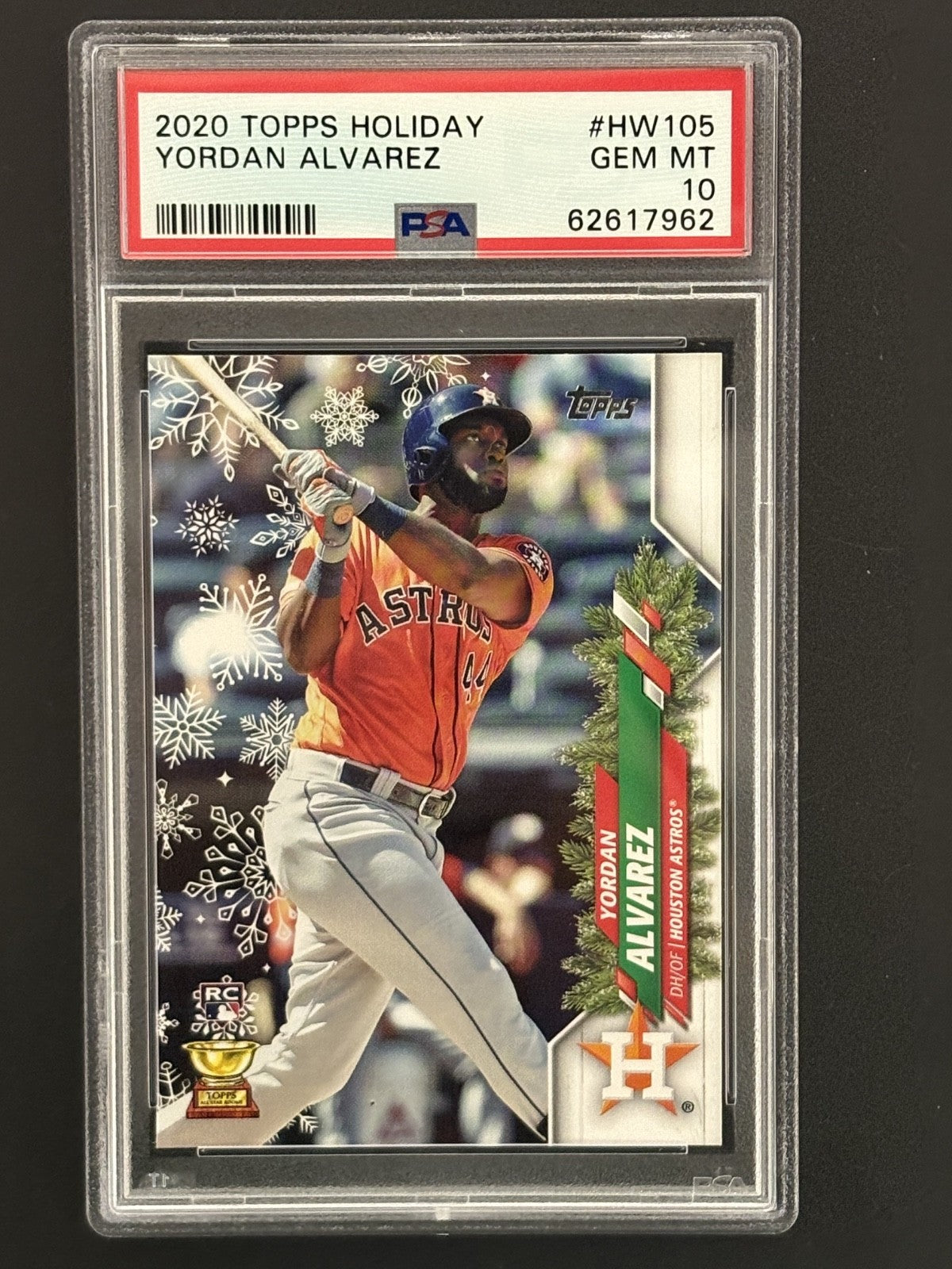 2020 Topps Holiday #HW105 Yordan Alvarez RC PSA 10 GEM MT 962
