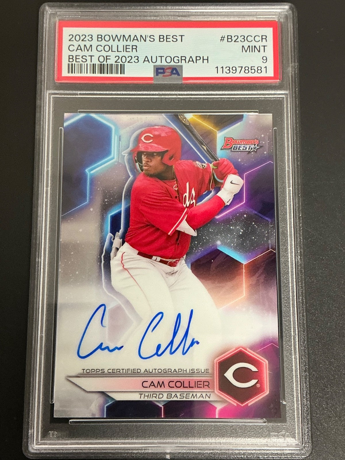 2023 Bowman's Best #B23CCR Cam Collier Auto Best Of 2023 PSA 9 Mint 581