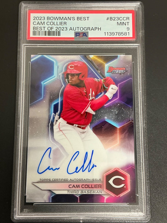 2023 Bowman's Best #B23CCR Cam Collier Auto Best Of 2023 PSA 9 Mint 581