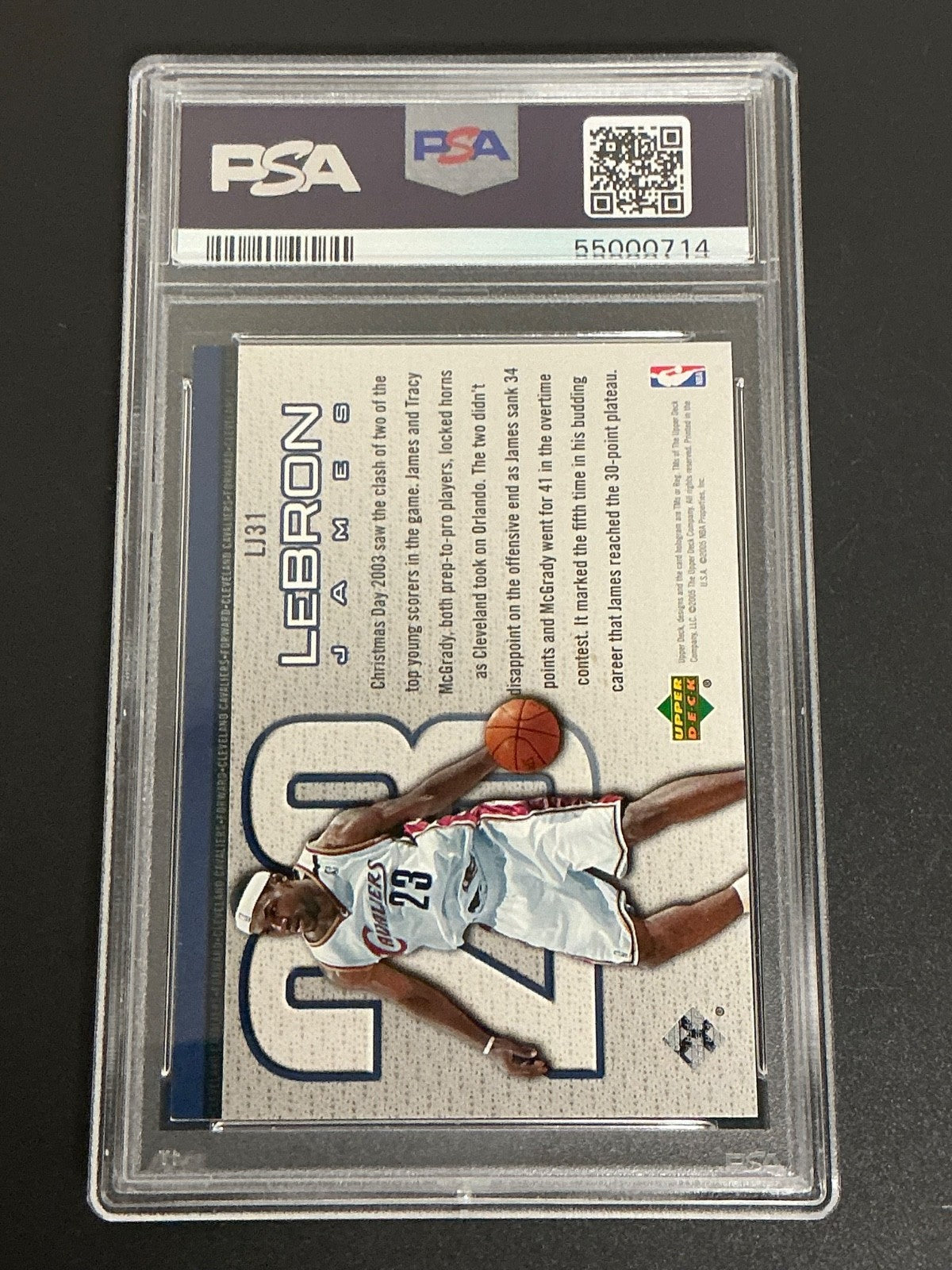 2005 Upper Deck L.J. #LJ31 LeBron James PSA 9 MINT 714