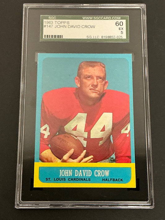 1963 Topps #147 John David Crow Cardinals SGC 5 EX 025