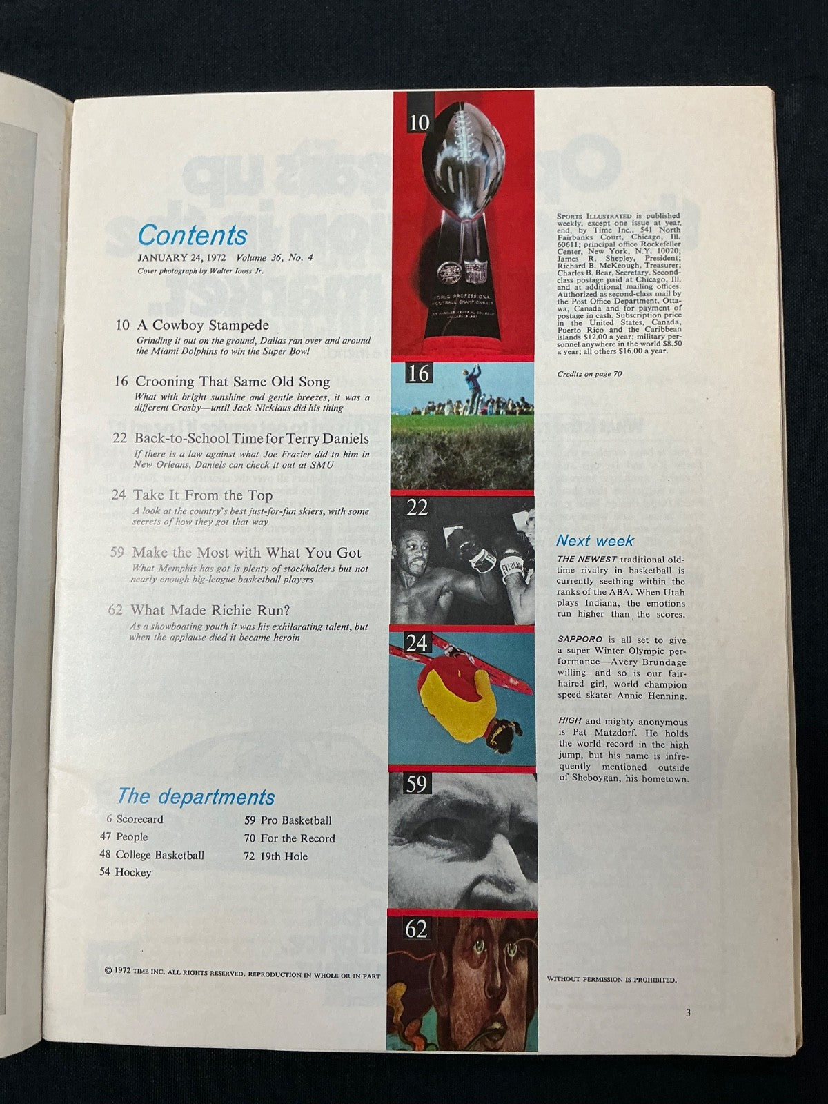 Duane Thomas Cowboys Signed Auto 1972 Sports Illustrated Magazine JSA COA 641
