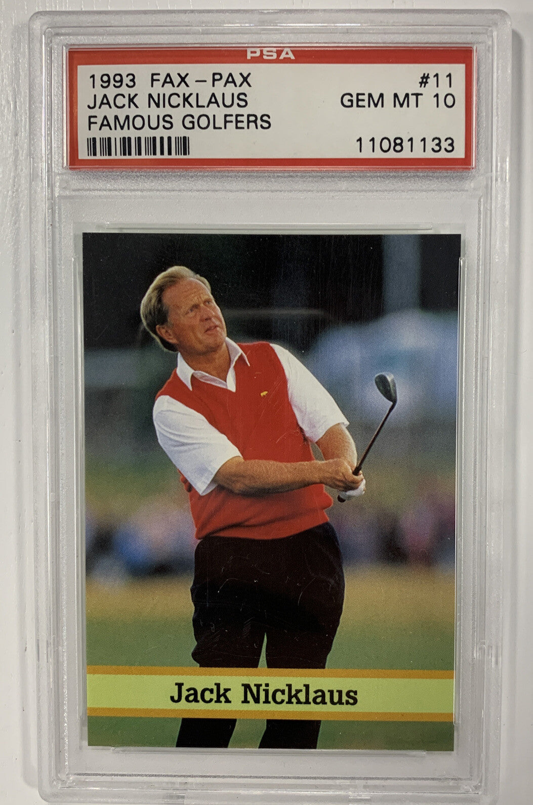 1993 Fax-Pax #11 Jack Nicklaus Famous Golfers Gem Mint 10 (1)